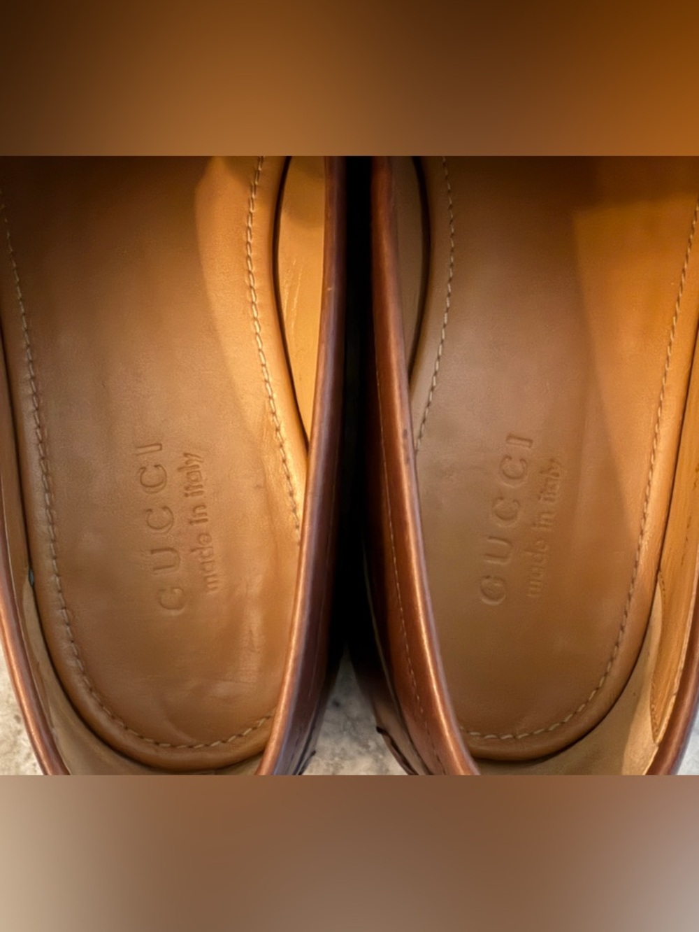 GUCCI JORDAAN Horsebit Leather Loafer Brown Ombre 9.5 / 10 US $1100 1953 - Picture 10 of 13